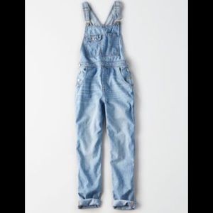 American Eagle High-Waisted Tomgirl Denim Overall